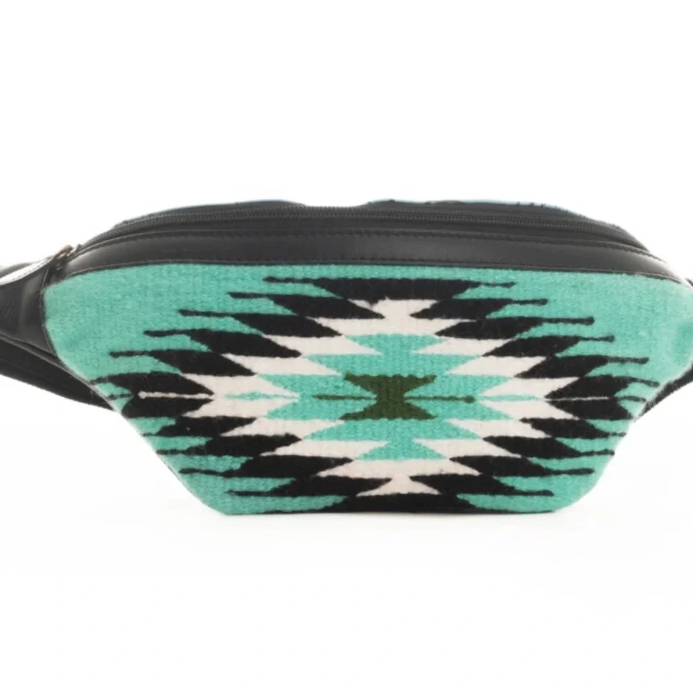 MYRA Riverbend Serape Fanny Bag *NWT* Vibrant Blue Turquoise + Adjustable Strap - Picture 2 of 8